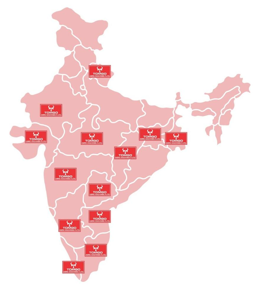 Tomgo Operations across India - 15 states and 33+ districts